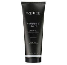 Wicked Sensual Massage Cream-Stripped + Bare Unscented 4oz